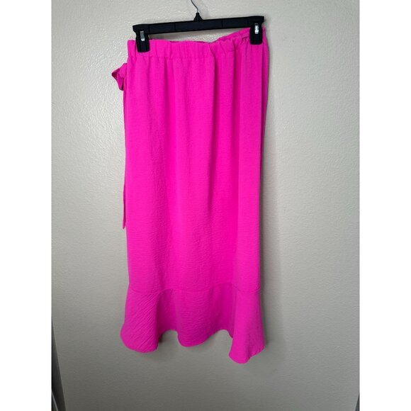 Vine‎ & Love Womens Pink Skirt Large Wrap around polyester elastic waist - Picture 4 of 7